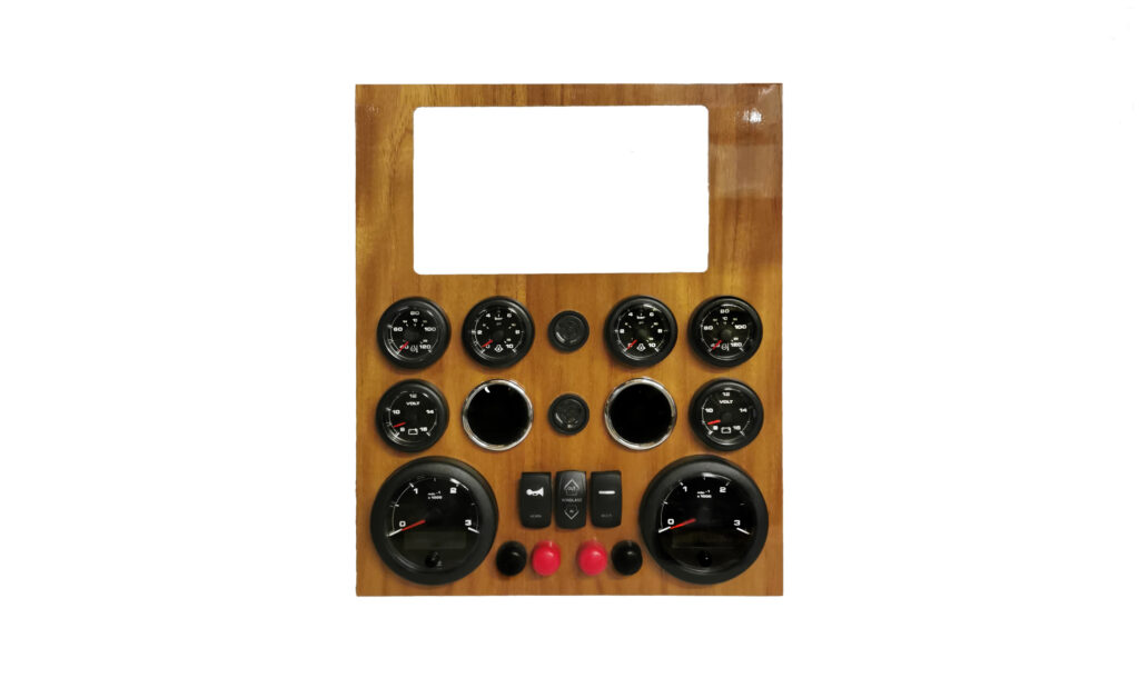 Custom Engine Marine Instrument Panels with OL VDO Gauges AC DC