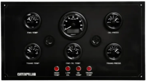 Caterpillar Custom Engine Marine Instrument Panel with 6 ViewLine VDO Gauges (Made in USA)