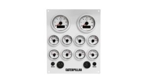 Caterpillar Marine Diesel Custom Dual Engine Instrument Panel with -10 ViewLine VDO Gauges (Made in USA)