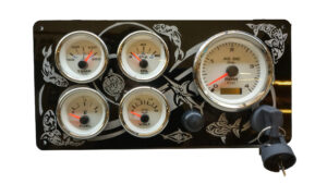 Marine Engine Panel For Diesel Engine (Sea Life Tattoo Series) - Made In USA