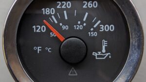 ViewLine Cockpit Glass 300°F / 150°C  Oil Temp Gauge Black Dial w/Stainless Bezel - Part No. B00136601