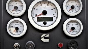 Cummins Engine Instrument Panel with 5 OceanLink VDO Gauges (Made in USA)