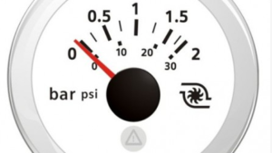 VDO-Viewline Turbo Boost Pressure Gauge 12/24 Volt - Ivory (2 bar) - Part No. A2C59514225