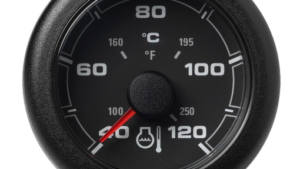 VDO 2-1/16" (52mm) OceanLink Coolant Temp Gauge 250°F / 120°C- Black - Part No. A2C1065950001