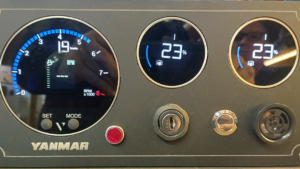 Yanmar Engine Digital Panel with 3 VMH Gauges + Built-In NMEA Converter (Flush Mount)