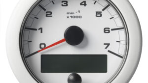 VDO Marine 3-3/8" (85mm) Oceanlink Tachometer w/Multi-Function Display  0 - 7000 Rpm White -  Part No. A2C1065820001