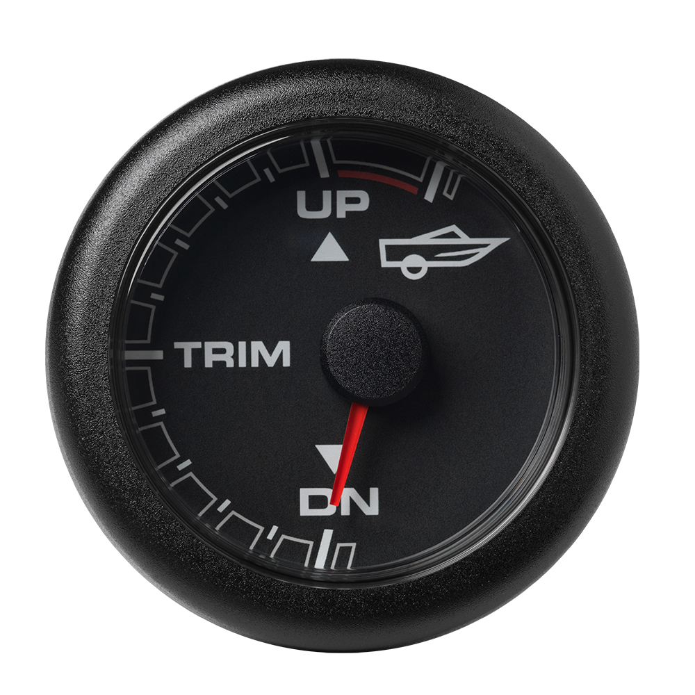 VDO 2-1/16" (52mm) OceanLink Engine Trim - Up/Down - Black Dial & Bezel - Image 1