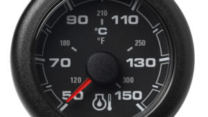 VDO 2-1/16" (52mm) OceanLink Engine Oil Temperature 150 degrees C / 300 degrees F - Black Dial & Bezel
