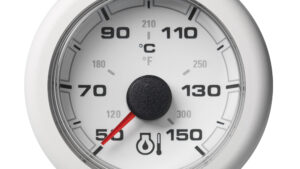 VDO 2-1/16" (52mm) OceanLink Engine Oil Temperature 150 degrees C / 300 degrees F - White Dial & Bezel