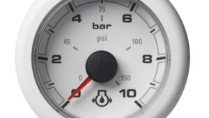 VDO OceanLink Engine Oil Pressure 10 bar / 150 psi White Dial & Bezel