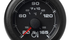 VDO 2-1/6" (52MM) OceanLink Pyrometer 1650 degrees F / 900 degrees C - Black Dial & Bezel