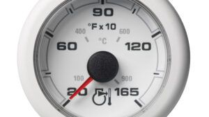VDO 2-1/6" (52MM) OceanLink Pyrometer 1650 degrees F / 900 degrees C - White Dial & Bezel
