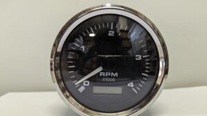 Tachometer 4000 RPM with LCD hour meter Black - Alternator Pickup - Part No. 65655SEF