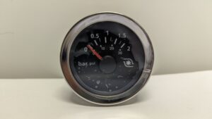 Boost Pressure 2 bar / 30 psi Black with Stainless Steel Bezel - Part No. B001844