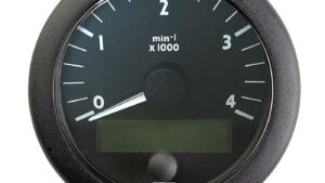 VDO Ocean Tachometer Gauge 85mm 3" 4000 RPM with Hour Meter Black