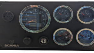 Scania Engine Instrument Panel – 5 Cockpit Gauges