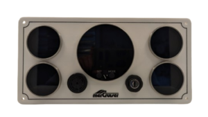 MerCruiser White Digital Marine Panel with 5 VMH Gauges