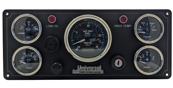 Universal Diesel Marine Panel 5 Premier Gauges (Made in USA) - Image 1