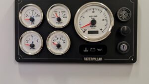 Caterpillar Diesel Marine Engine Panel 5 Premier Gauges (Made in USA)