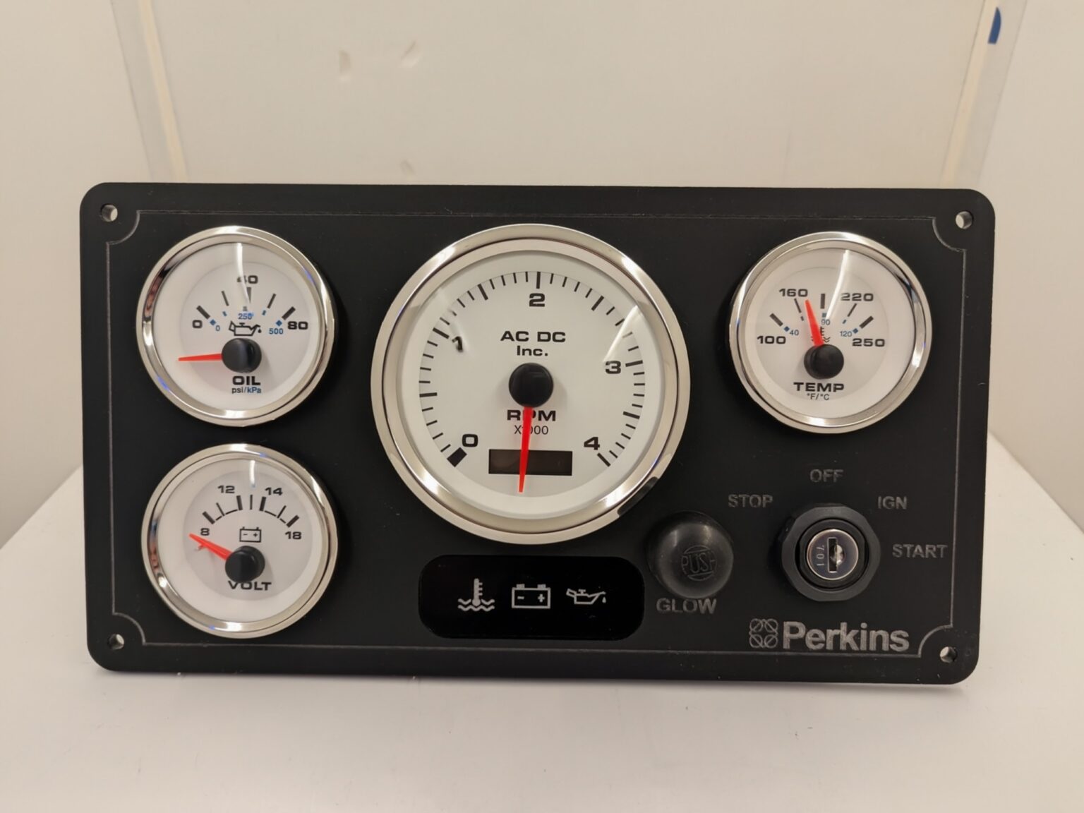 Perkins Engine Marine Instrument Panel 4 Premier Gauges (Made in USA ...