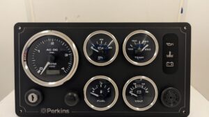 Perkins Engine Marine Instrument Panel 5 Premier Gauges (Made in USA)