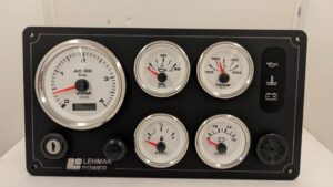 Lehman Power Diesel Marine Panel – 5 Premier Gauges (Made in USA)