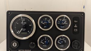 Mitsubishi Engine Marine Instrument Panel 5 Premier Gauges (Made in USA)