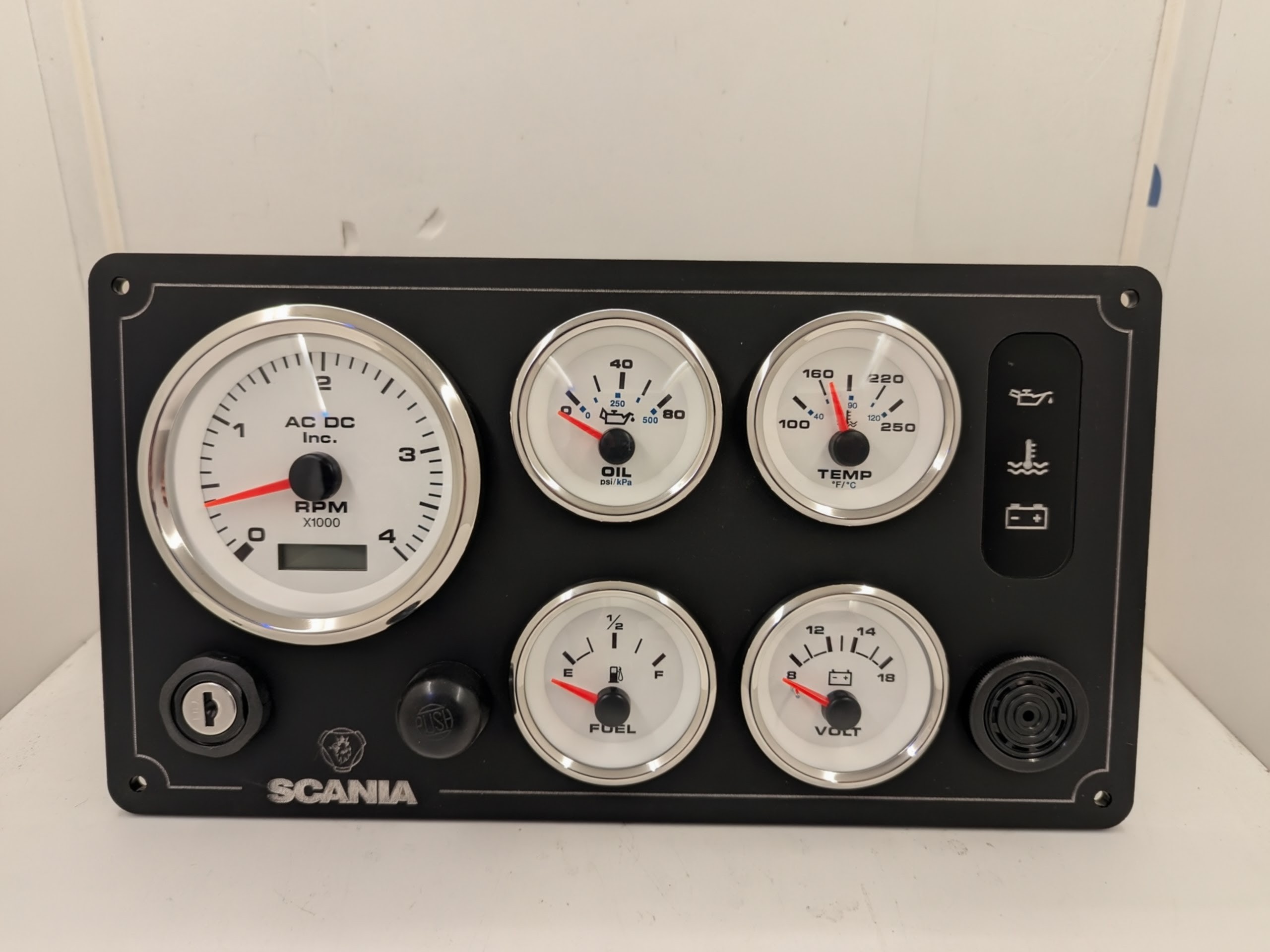 Scania Marine Instrument Panel 5 Premier Gauges (Made in USA) - Image 1