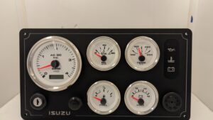 Isuzu Engine Marine Instrument Panel 5 Premier Gauges (Made in USA)