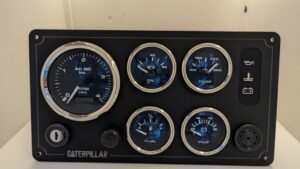 Caterpillar Diesel Marine Engine Panel 5 Premier Gauges (Made in USA)