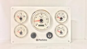 Perkins Marine Engine Instrument Panel 5 Premier Gauges (Made in USA)