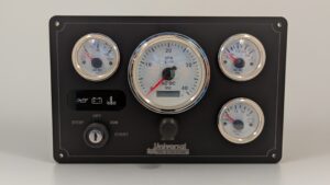 Universal Marine Black Instrument Panel 4 Offshore Gauges