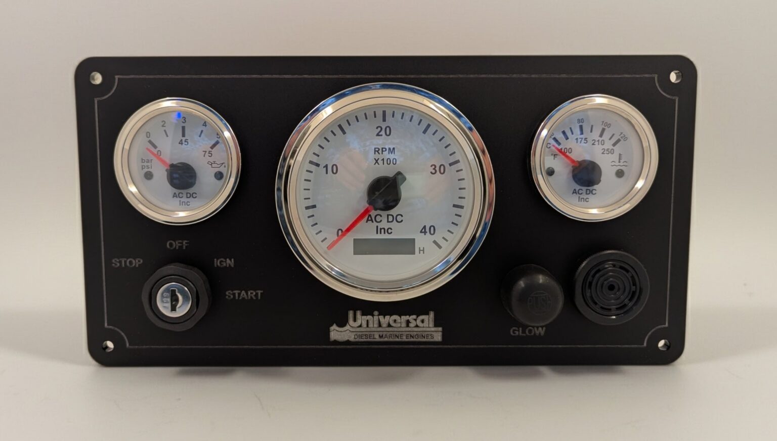 Universal Marine Instrument Panel 3 OffShore Gauges | AC DC Marine Inc ...