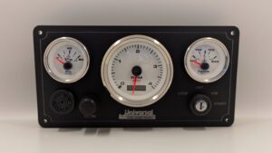 Universal Marine Instrument Panel 3 Premier Gauges (Made in USA)