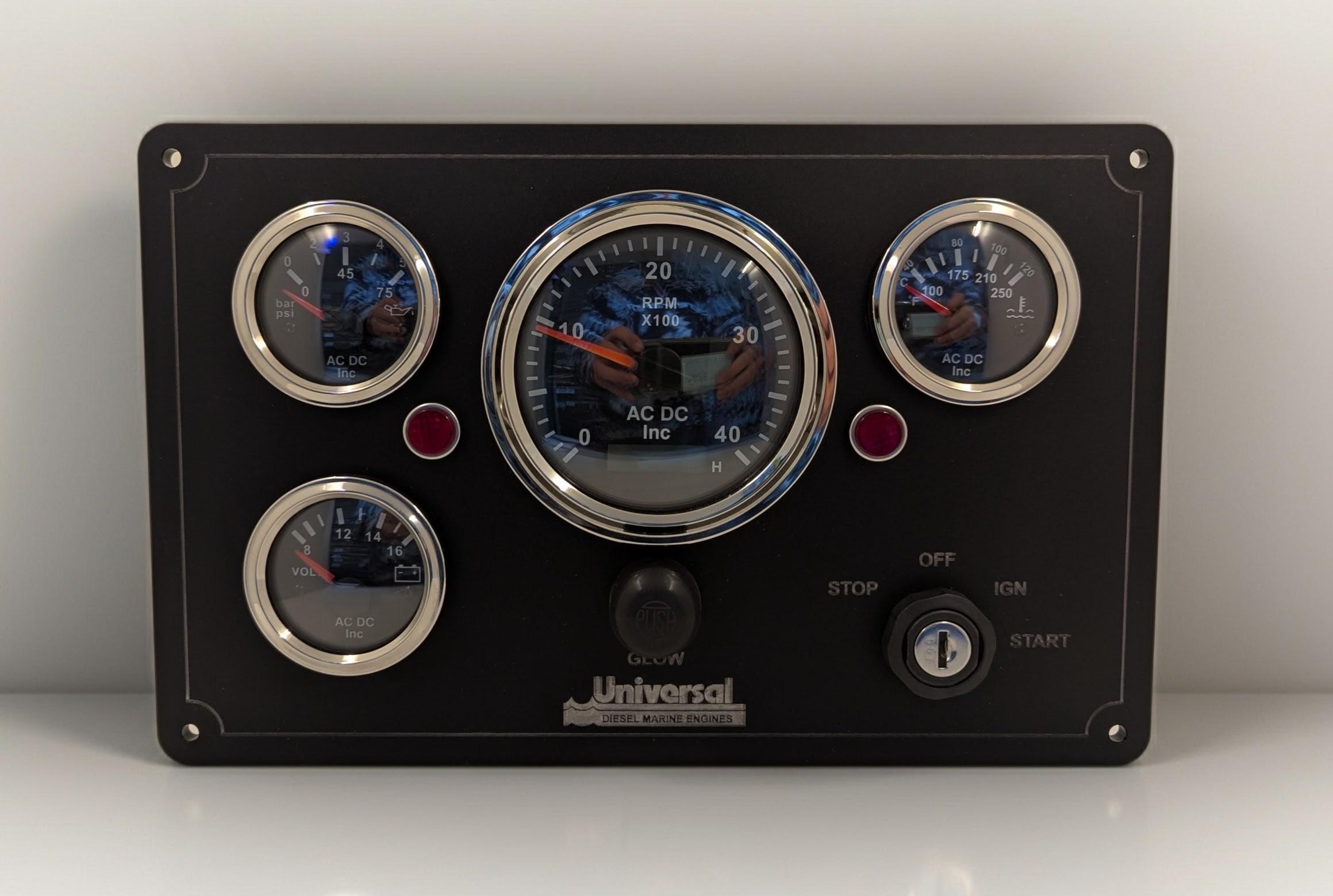 Universal Marine Instrument Panel 4 OffShore Gauges - Image 1