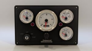 Universal Marine Instrument Panel 4 Premier Gauges (Made in USA)