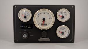 Universal Marine Instrument Panel 4 Premier Gauges (Made in USA)