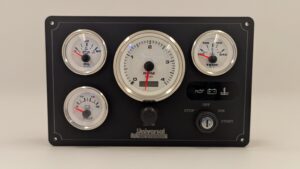 Universal Marine Instrument Panel 4 Premier Gauges (Made in USA)