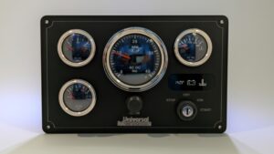 Universal Marine Black Instrument Panel 4 Offshore Gauges (Made in USA)