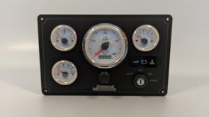 Universal Marine Black Instrument Panel 4 Offshore Gauges