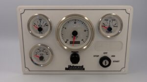 Universal Marine Instrument Panel 4 Premier Gauges (Made in USA)