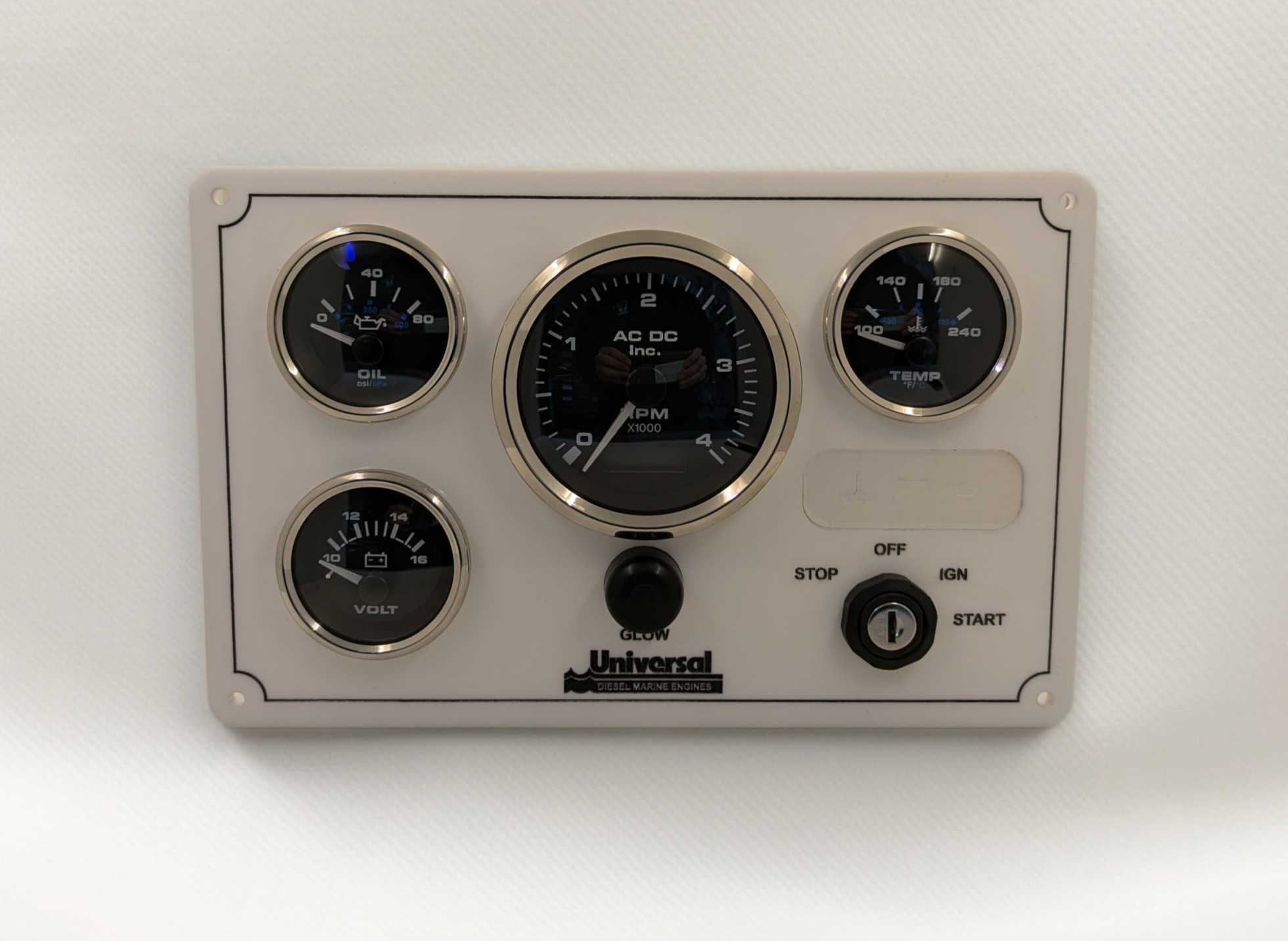 Universal Marine Instrument Panel 4 Premier Gauges (Made in USA) - Image 1