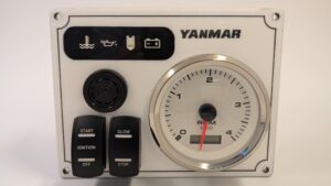 Yanmar Engine Panel with Rocker Switches 1 Premier Tachometer (Made in USA)