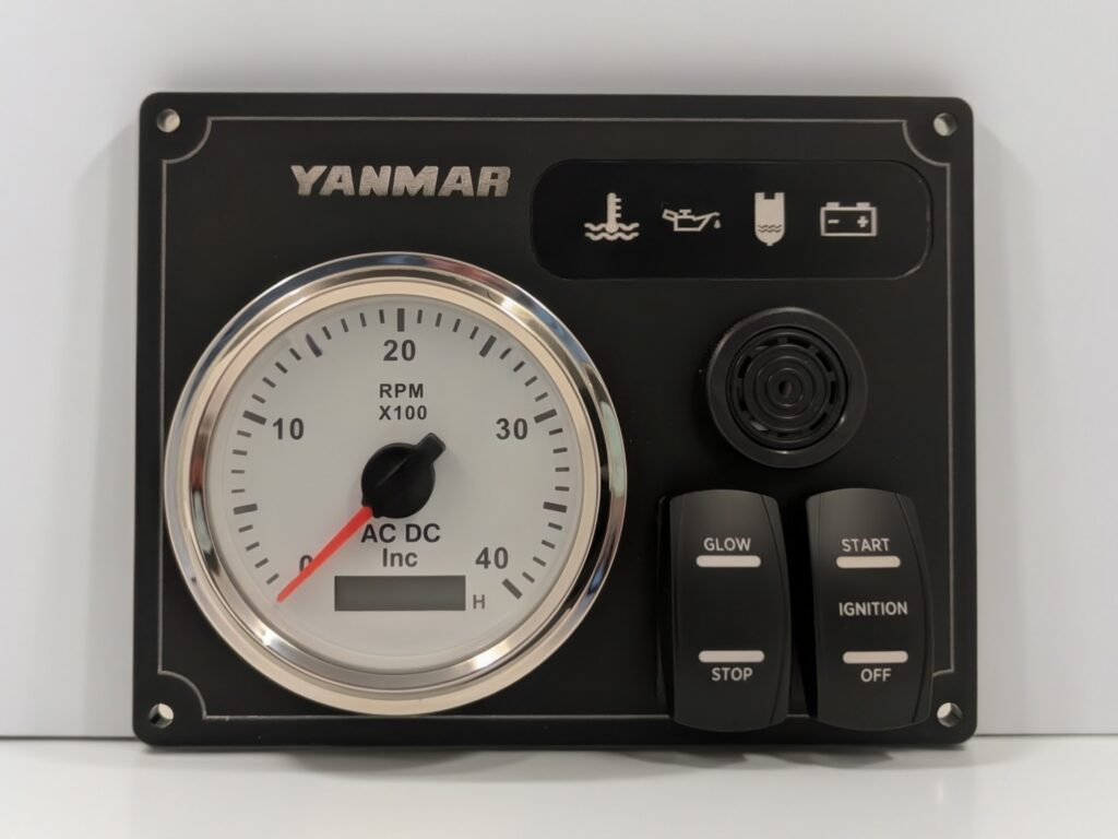 Yanmar Diesel Engine Panel with Rocker Switches 1 Offshore Tachometer ...