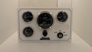 Universal Marine White Instrument Panel 4 Premier Gauges (Made in USA)
