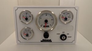 Universal Marine White Instrument Panel 4 Premier Gauges (Made in USA)